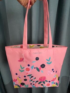 NWT Clinique Reversible Floral Print Tote Made from Recycled Polyester